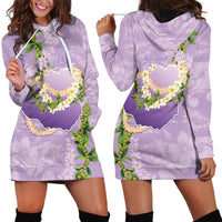 Hawaii Kauai Island Flowers Lei Hoodie Dress Mokihana Lei