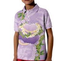 Hawaii Kauai Island Flowers Lei Kid Polo Shirt Mokihana Lei