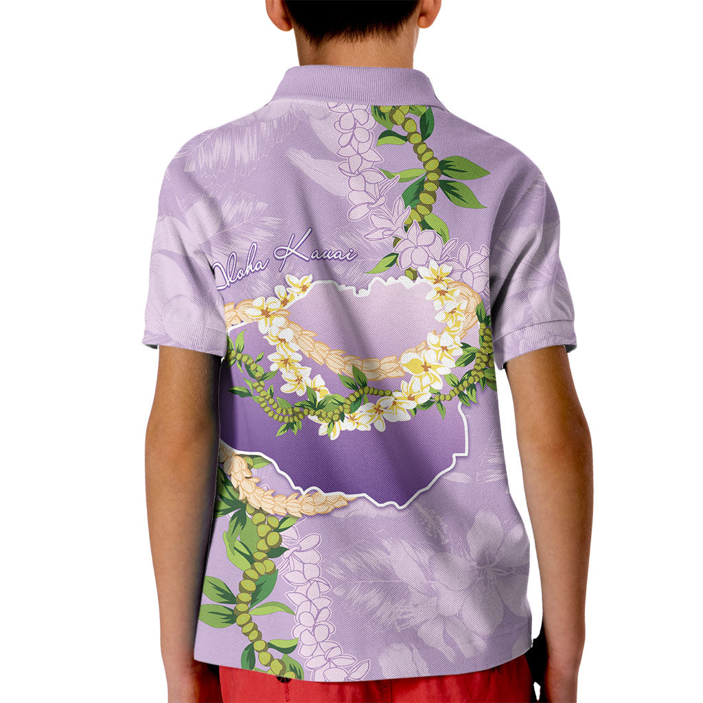 Hawaii Kauai Island Flowers Lei Kid Polo Shirt Mokihana Lei