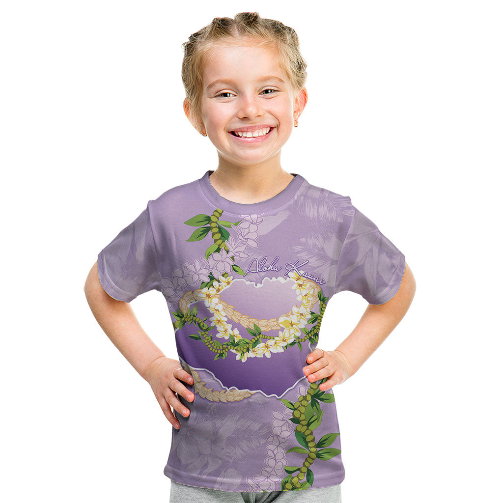 Hawaii Kauai Island Flowers Lei Kid T Shirt Mokihana Lei