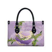 Hawaii Kauai Island Flowers Lei Leather Bag Mokihana Lei