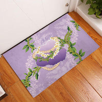 Hawaii Kauai Island Flowers Lei Rubber Doormat Mokihana Lei