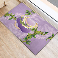 Hawaii Kauai Island Flowers Lei Rubber Doormat Mokihana Lei