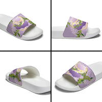 Hawaii Kauai Island Flowers Lei Slide Sandals Mokihana Lei