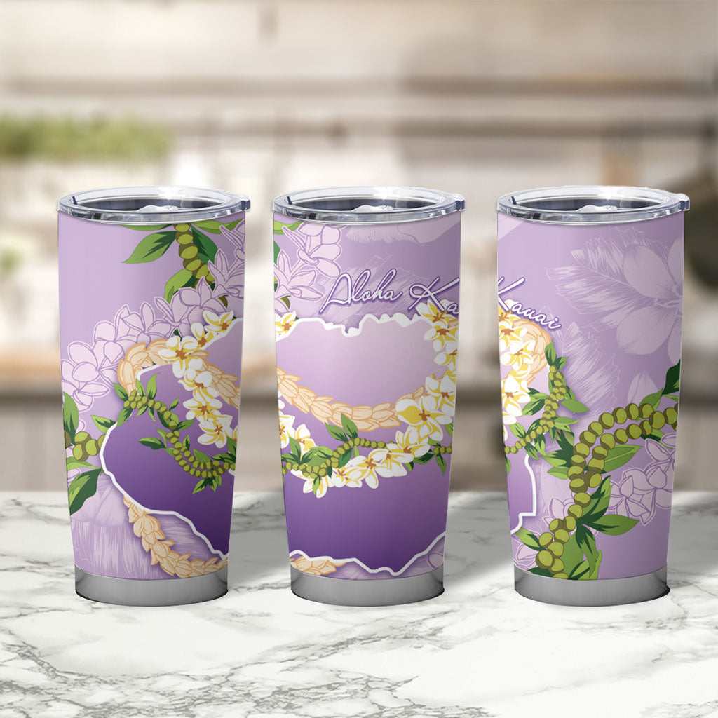 Hawaii Kauai Island Flowers Lei Tumbler Cup Mokihana Lei