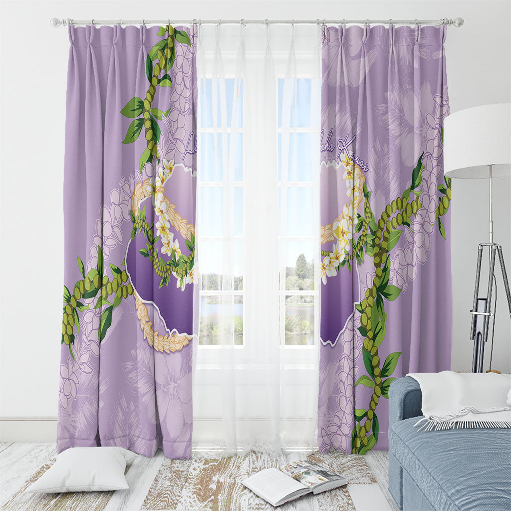Hawaii Kauai Island Flowers Lei Window Curtain Mokihana Lei