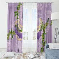 Hawaii Kauai Island Flowers Lei Window Curtain Mokihana Lei