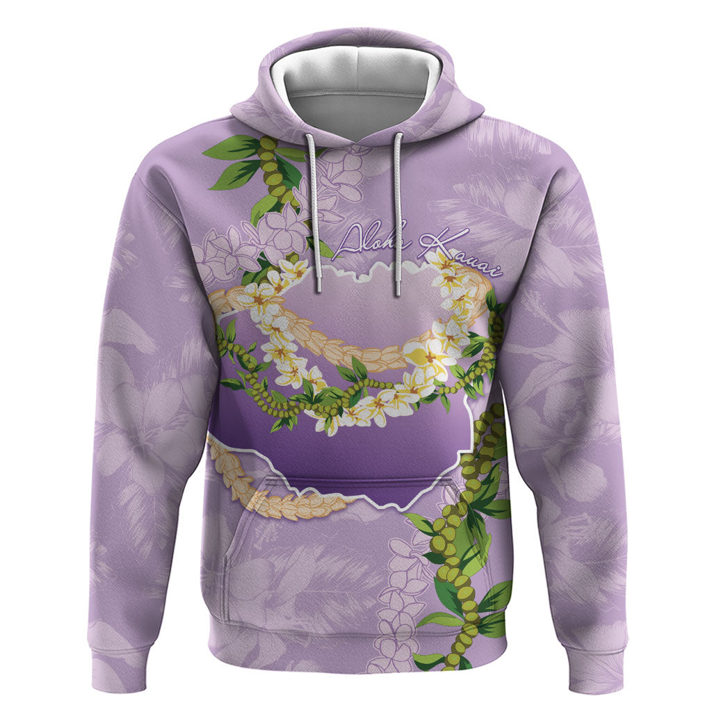 Hawaii Kauai Island Flowers Lei Zip Hoodie Mokihana Lei