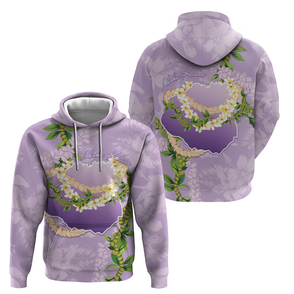 Hawaii Kauai Island Flowers Lei Zip Hoodie Mokihana Lei