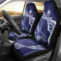 Fiji Queen Victoria School Personalised Car Seat Cover Masi Tapa Torn Style LT7 - Polynesian Pride