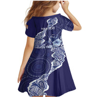 Fiji Queen Victoria School Personalised Family Matching Mermaid Dress and Hawaiian Shirt Masi Tapa Torn Style LT7 - Polynesian Pride