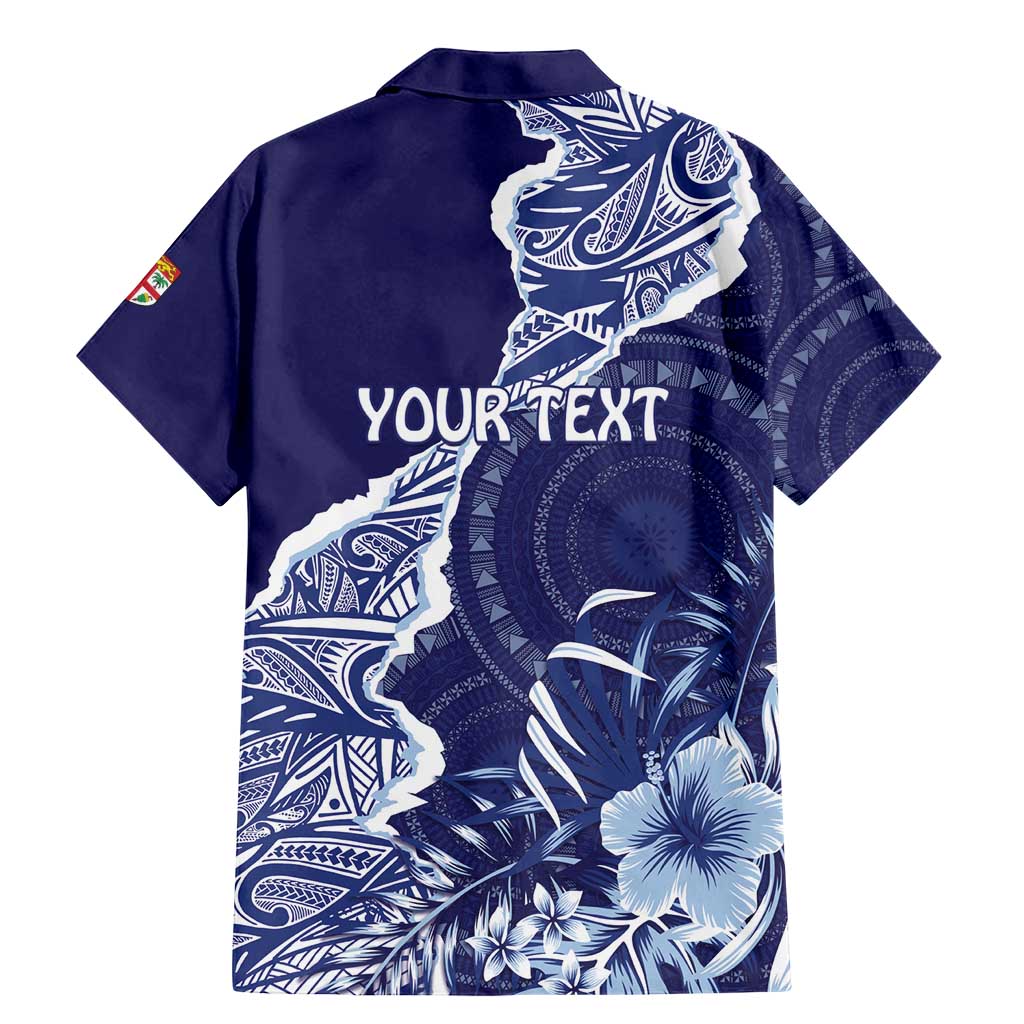Fiji Queen Victoria School Personalised Family Matching Mermaid Dress and Hawaiian Shirt Masi Tapa Torn Style LT7 - Polynesian Pride