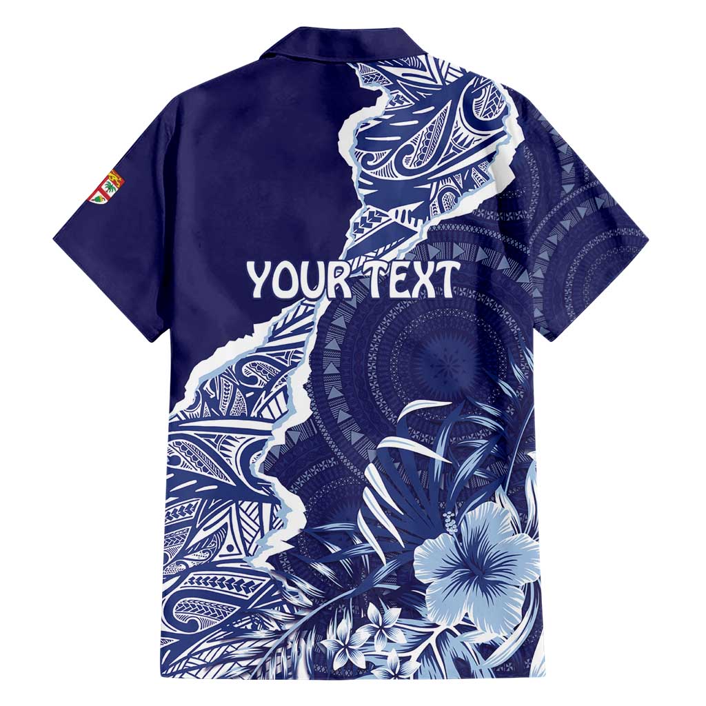 Fiji Queen Victoria School Personalised Family Matching Short Sleeve Bodycon Dress and Hawaiian Shirt Masi Tapa Torn Style LT7 - Polynesian Pride