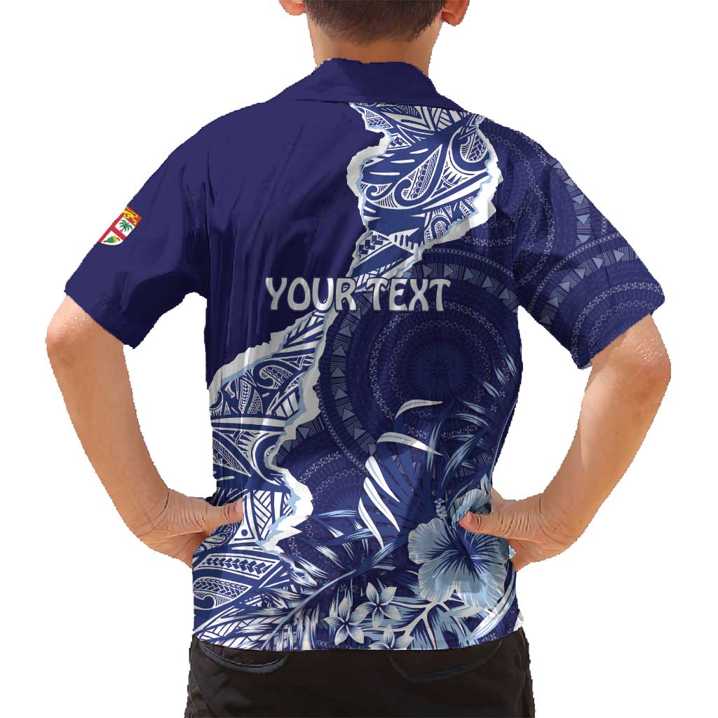Fiji Queen Victoria School Personalised Family Matching Tank Maxi Dress and Hawaiian Shirt Masi Tapa Torn Style LT7 - Polynesian Pride