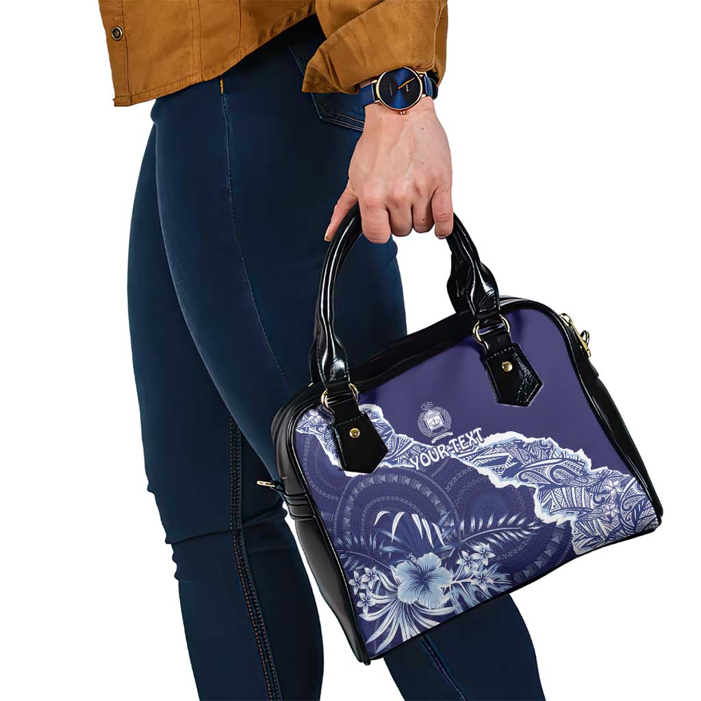Fiji Queen Victoria School Personalised Shoulder Handbag Masi Tapa Torn Style