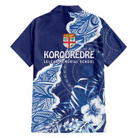 Fiji Lelean Memorial School Personalised Family Matching Off Shoulder Maxi Dress and Hawaiian Shirt Korodredre Davuilevu Masi Mix Style LT7 - Polynesian Pride