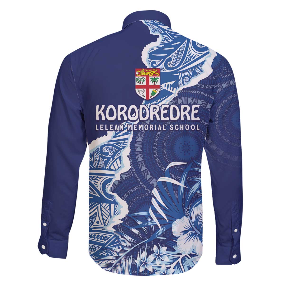 Fiji Lelean Memorial School Personalised Family Matching Puletasi and Hawaiian Shirt Korodredre Davuilevu Masi Mix Style LT7 - Polynesian Pride