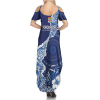Fiji Lelean Memorial School Personalised Family Matching Summer Maxi Dress and Hawaiian Shirt Korodredre Davuilevu Masi Mix Style LT7 - Polynesian Pride