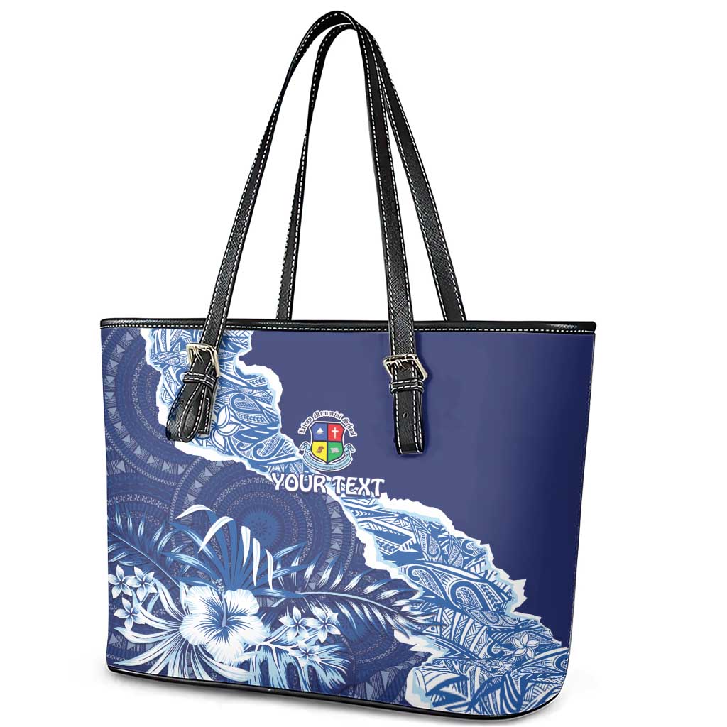 Fiji Lelean Memorial School Personalised Leather Tote Bag Korodredre Davuilevu Masi Mix Style