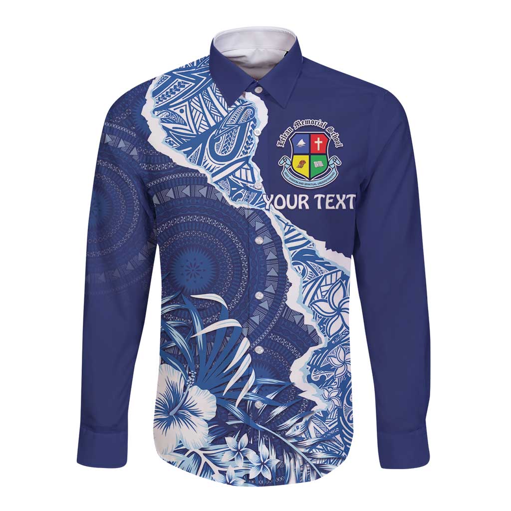 Fiji Lelean Memorial School Personalised Long Sleeve Button Shirt Korodredre Davuilevu Masi Mix Style