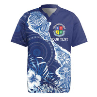 Fiji Lelean Memorial School Personalised Rugby Jersey Korodredre Davuilevu Masi Mix Style LT7 Blue - Polynesian Pride