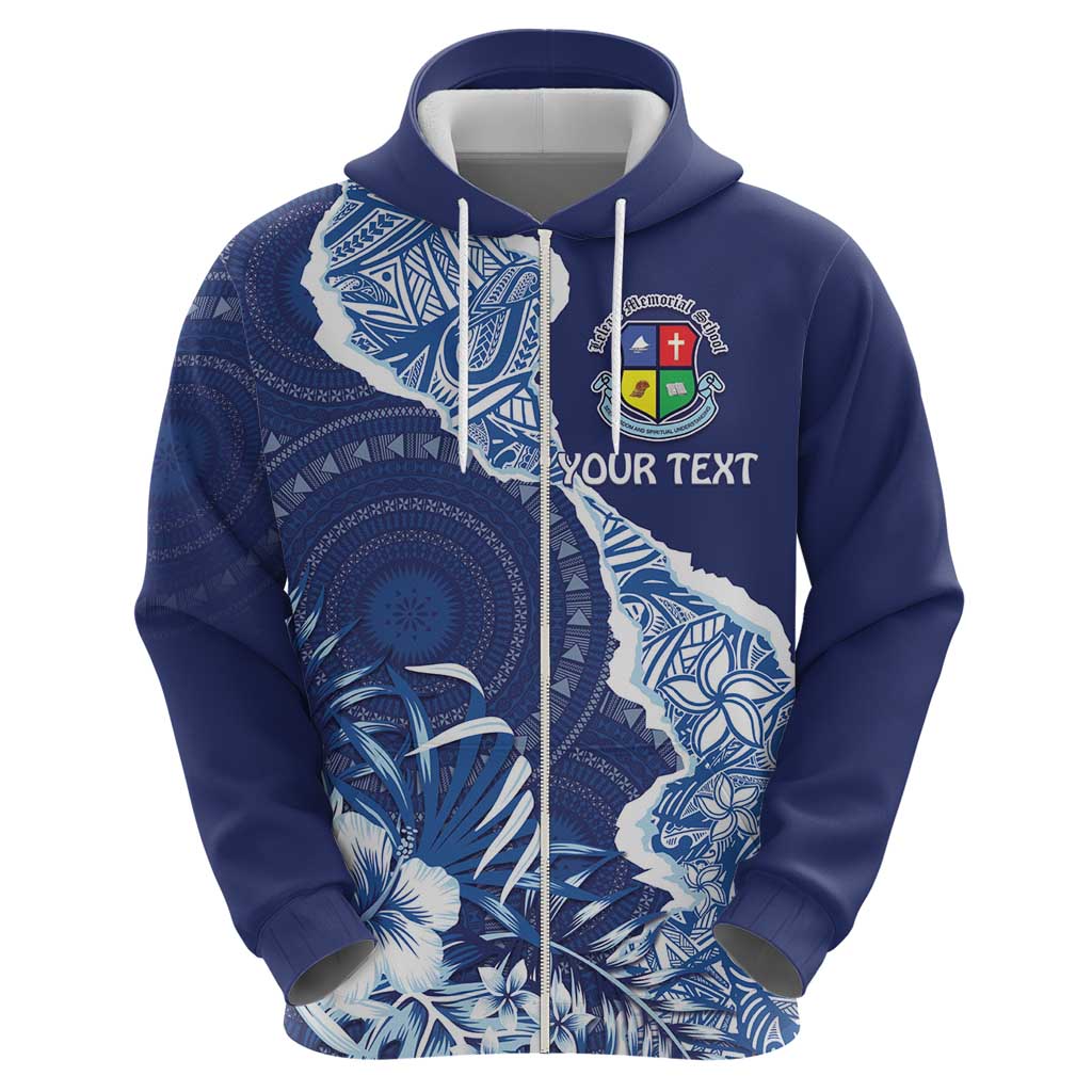 Fiji Lelean Memorial School Personalised Zip Hoodie Korodredre Davuilevu Masi Mix Style