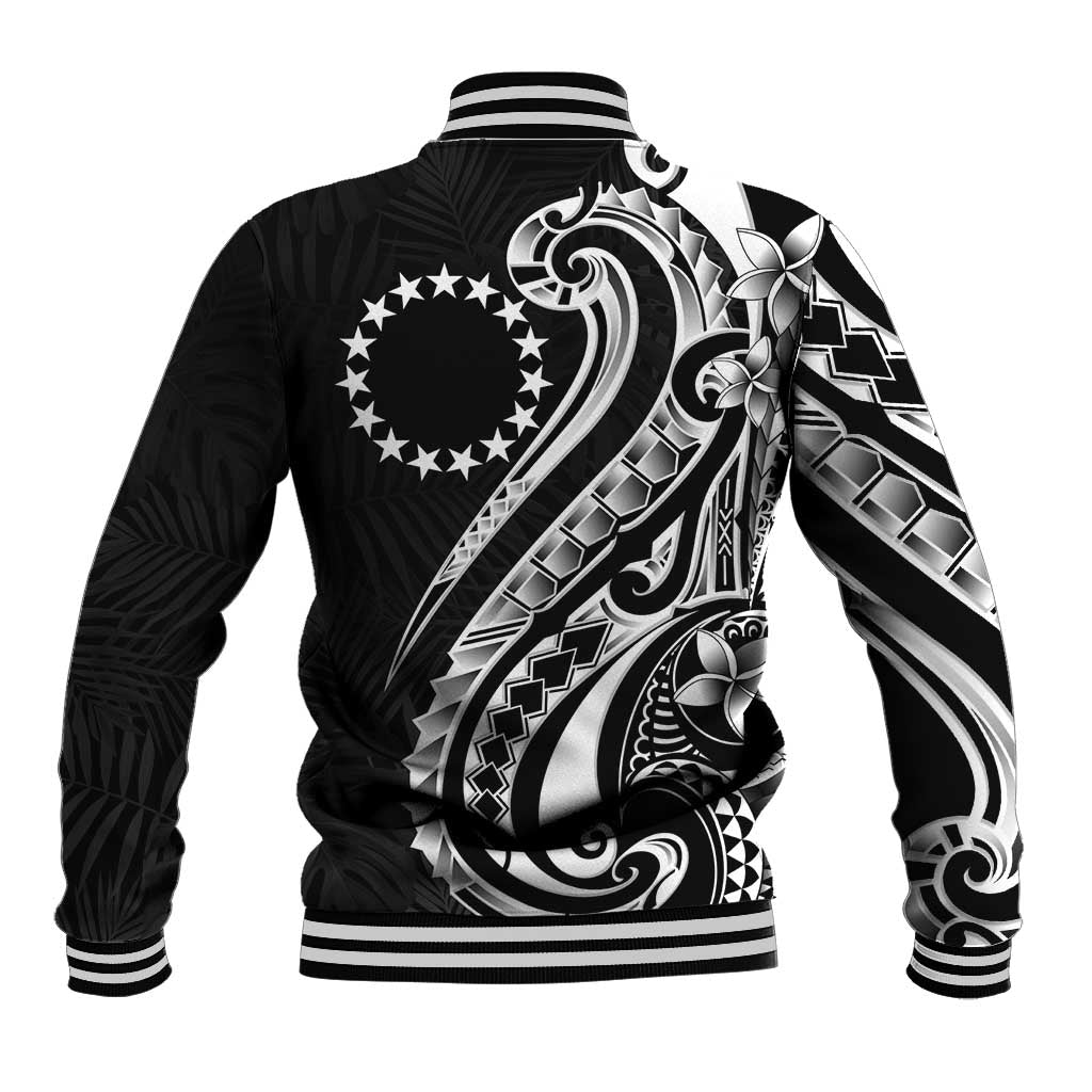 Kia Orana Cook Islands Baseball Jacket Kerekere Plumeria Tropical Waves - Polynesian Pride