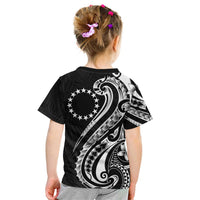 Kia Orana Cook Islands Kid T Shirt Kerekere Plumeria Tropical Waves - Polynesian Pride