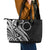 Kia Orana Cook Islands Leather Tote Bag Kerekere Plumeria Tropical Waves - Polynesian Pride