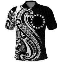 Kia Orana Cook Islands Polo Shirt Kerekere Plumeria Tropical Waves - Polynesian Pride
