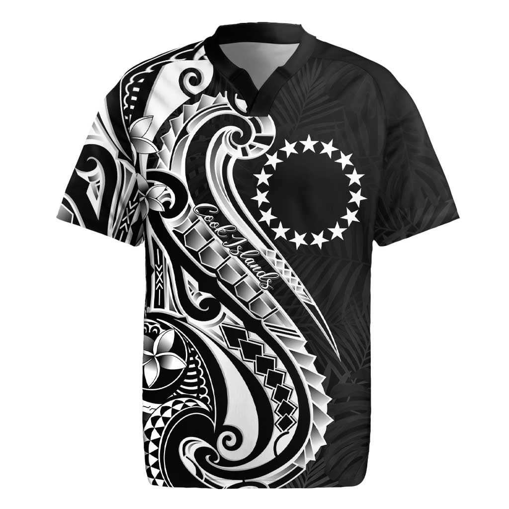 Kia Orana Cook Islands Rugby Jersey Kerekere Plumeria Tropical Waves - Polynesian Pride