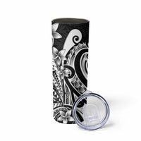 Kia Orana Cook Islands Skinny Tumbler Kerekere Plumeria Tropical Waves LT7 - Polynesian Pride