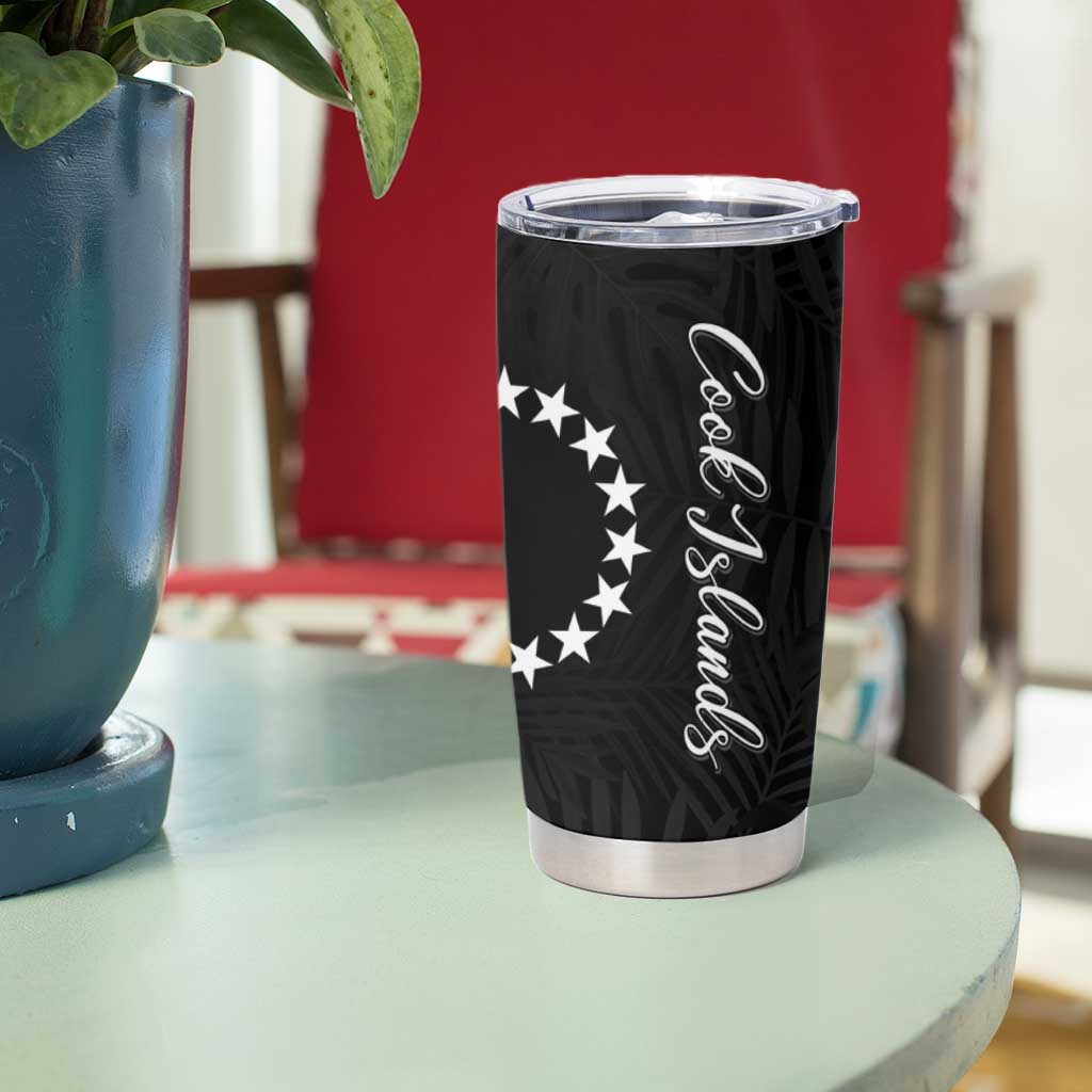 Kia Orana Cook Islands Tumbler Cup Kerekere Plumeria Tropical Waves - Polynesian Pride