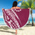Kia Orana Cook Islands Beach Blanket Maroon Plumeria Tropical Waves - Polynesian Pride