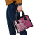 Kia Orana Cook Islands Shoulder Handbag Maroon Plumeria Tropical Waves - Polynesian Pride