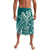 Kia Orana Cook Islands Lavalava Teal Plumeria Tropical Waves - Polynesian Pride