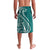 Kia Orana Cook Islands Lavalava Teal Plumeria Tropical Waves - Polynesian Pride