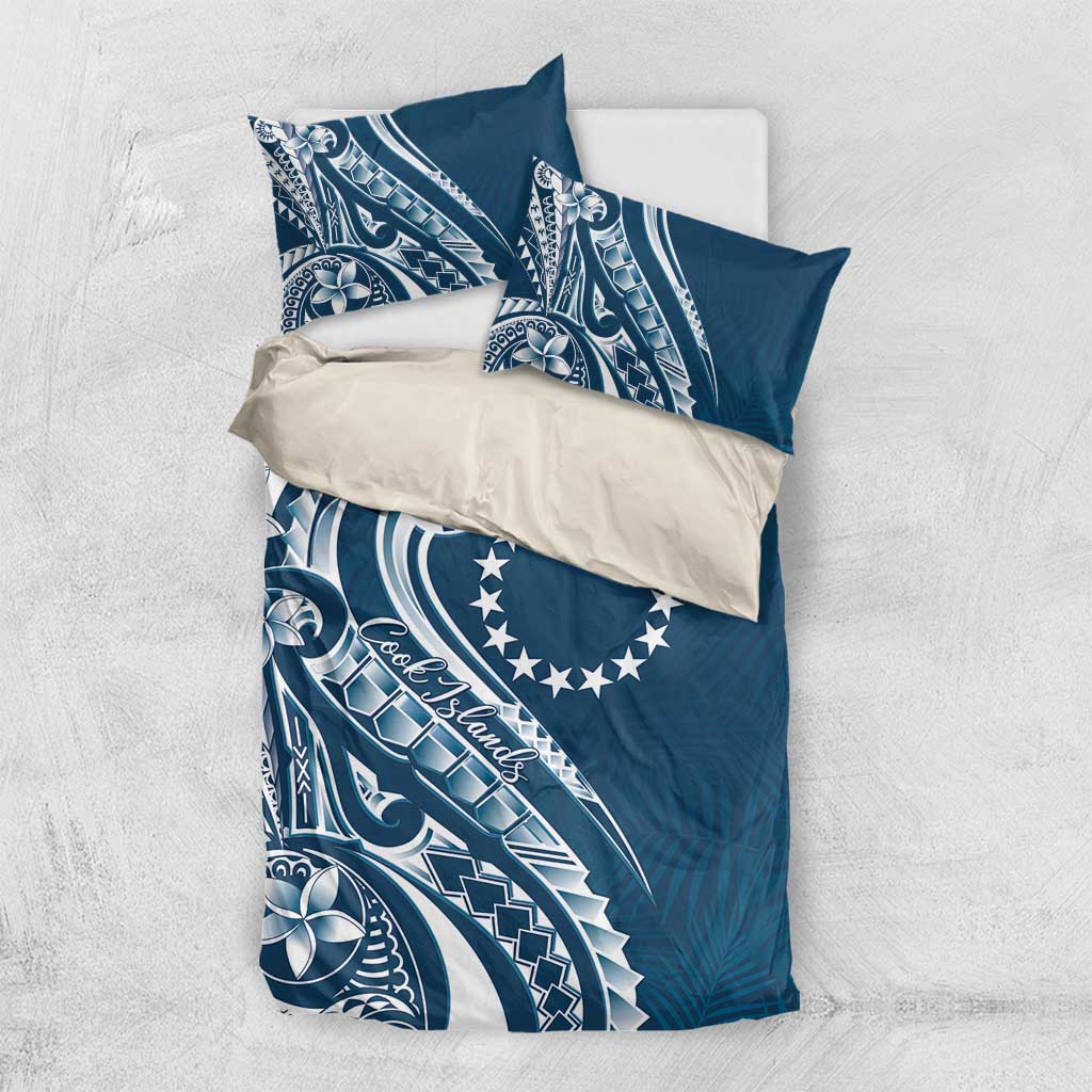 Kia Orana Cook Islands Bedding Set Auika Plumeria Tropical Waves - Polynesian Pride