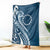 Kia Orana Cook Islands Blanket Auika Plumeria Tropical Waves - Polynesian Pride