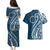 Kia Orana Cook Islands Couples Matching Puletasi and Hawaiian Shirt Auika Plumeria Tropical Waves - Polynesian Pride