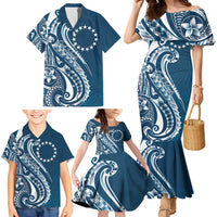 Kia Orana Cook Islands Family Matching Mermaid Dress and Hawaiian Shirt Auika Plumeria Tropical Waves LT7 - Polynesian Pride
