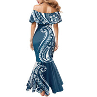 Kia Orana Cook Islands Family Matching Mermaid Dress and Hawaiian Shirt Auika Plumeria Tropical Waves LT7 - Polynesian Pride