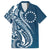 Kia Orana Cook Islands Family Matching Puletasi and Hawaiian Shirt Auika Plumeria Tropical Waves - Polynesian Pride