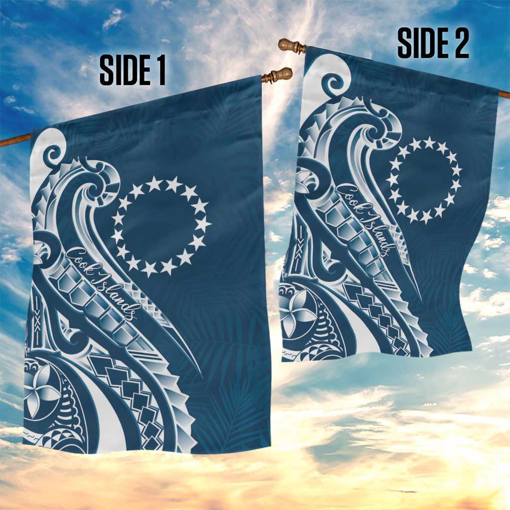 Kia Orana Cook Islands Garden Flag Auika Plumeria Tropical Waves - Polynesian Pride