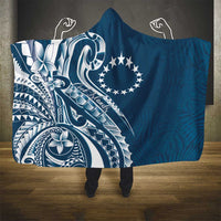 Kia Orana Cook Islands Hooded Blanket Auika Plumeria Tropical Waves - Polynesian Pride