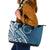 Kia Orana Cook Islands Leather Tote Bag Auika Plumeria Tropical Waves - Polynesian Pride
