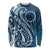 Kia Orana Cook Islands Long Sleeve Shirt Auika Plumeria Tropical Waves - Polynesian Pride