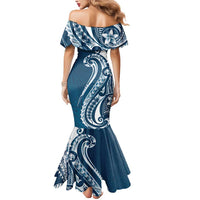 Kia Orana Cook Islands Mermaid Dress Auika Plumeria Tropical Waves - Polynesian Pride