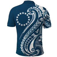 Kia Orana Cook Islands Polo Shirt Auika Plumeria Tropical Waves - Polynesian Pride