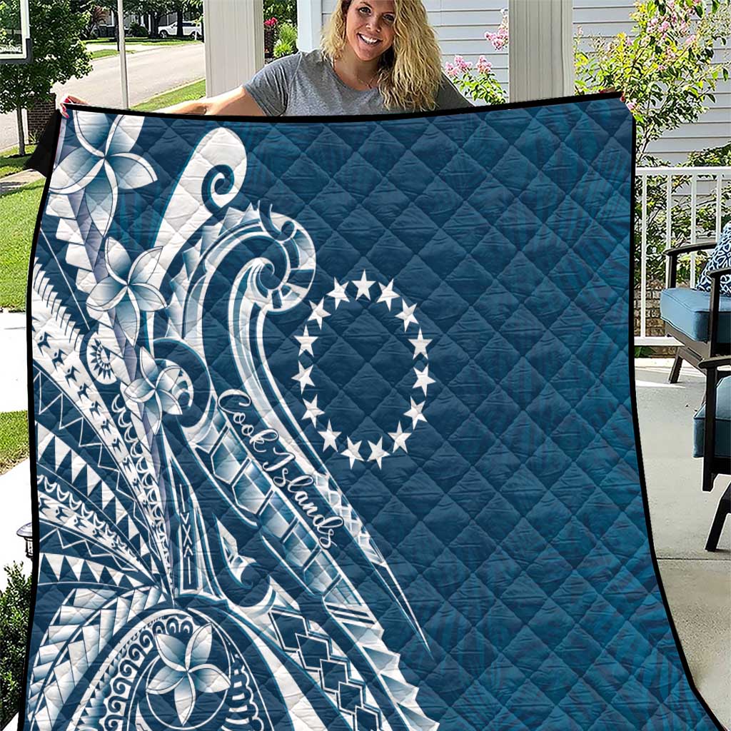 Kia Orana Cook Islands Quilt Auika Plumeria Tropical Waves - Polynesian Pride